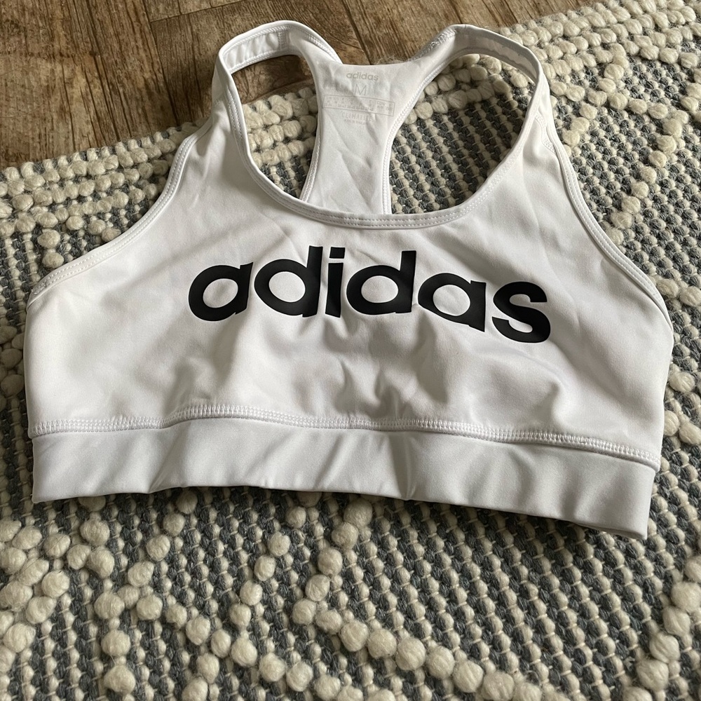 Adidas White Sports Bra SIZE M
